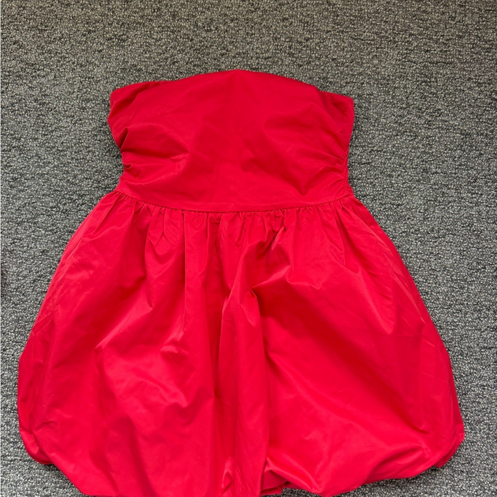 Princess Polly Red bubble strapless mini dress